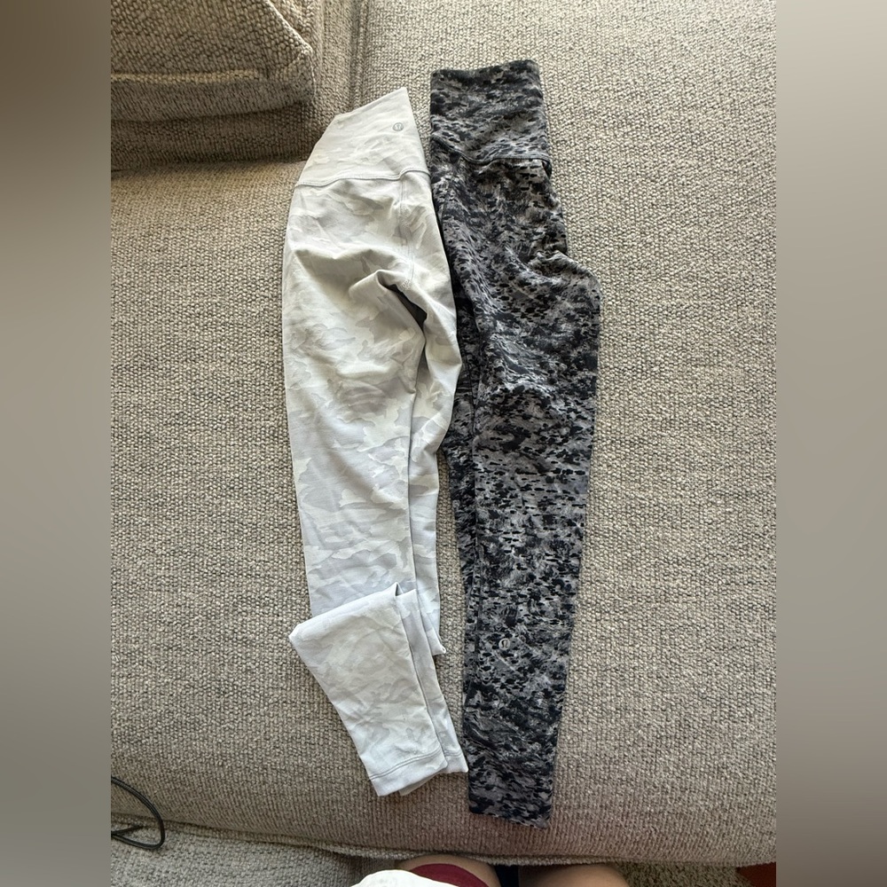 Lululemon Athletica Gray and Black Leggings
